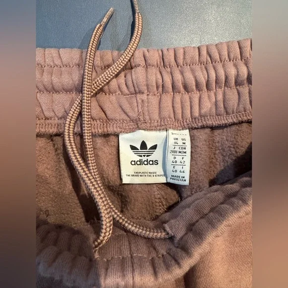 adidas purple sweatpants size m relaxed fit joggers comfy fall athleisure - Picture 5 of 8
